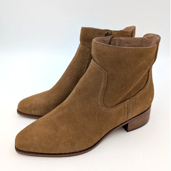 Cole Haan Naia Pointed Toe Block Heel Booties Women's Brown Size US7B - Picture 1 of 9